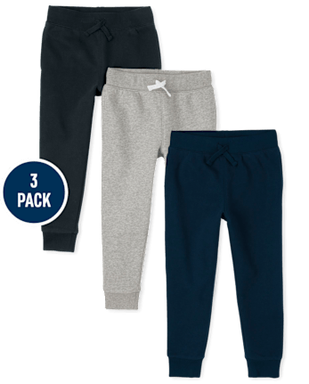 Pack de 3 pantalones deportivos de rizo francés para niño