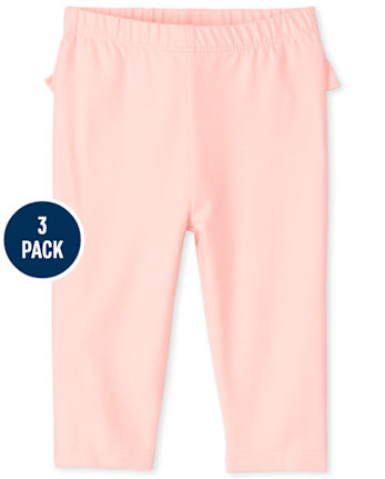 Baby Girls Floral Pants 3-Pack