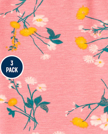 Baby Girls Floral Pants 3-Pack