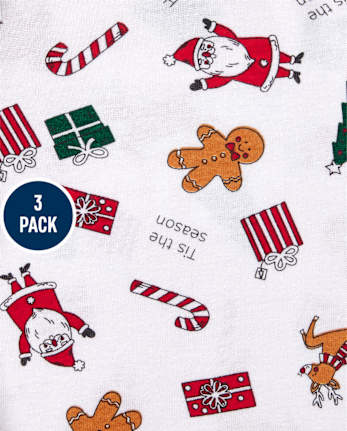 Baby Christmas Bodysuit 3-Pack