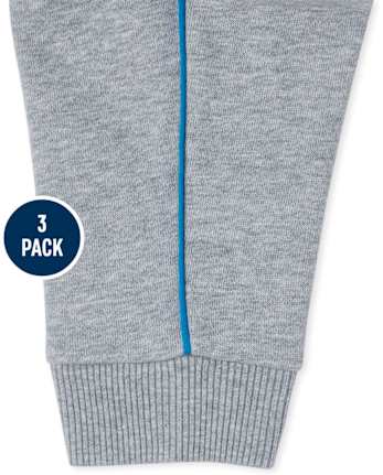 Baby And Toddler Boys Side Stripe Jogger Pants 3-Pack