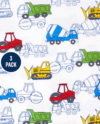 Baby And Toddler Boys Truck Top 3-Pack