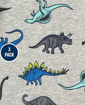 Baby And Toddler Boys Dino Top 3-Pack
