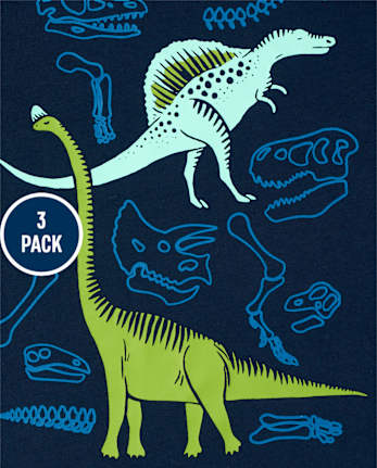 Baby And Toddler Boys Dino Top 3-Pack