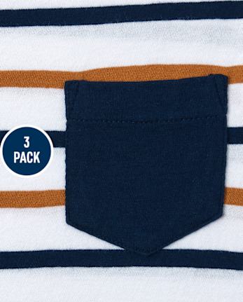 Baby And Toddler Boys Striped Top 3-Pack