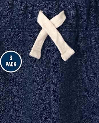 Baby And Toddler Boys Fleece Jogger Pants 3-Pack