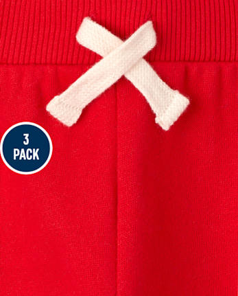 Baby And Toddler Boys Fleece Jogger Pants 3-Pack