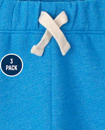 Baby And Toddler Boys Fleece Jogger Pants 3-Pack