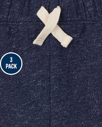 Baby And Toddler Boys Fleece Jogger Pants 3-Pack