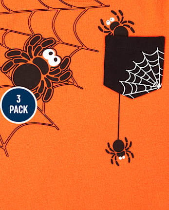 Lot de 3 hauts d'Halloween pour tout-petits garçons