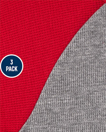 Toddler Boys Striped Thermal Top 3-Pack