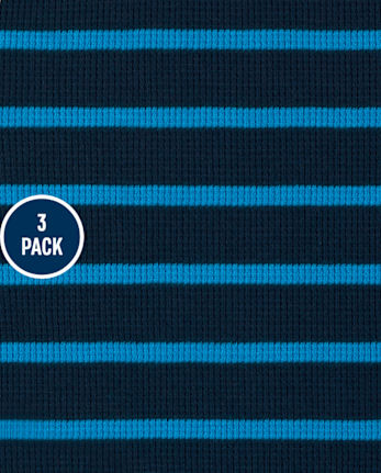 Toddler Boys Striped Thermal Top 3-Pack
