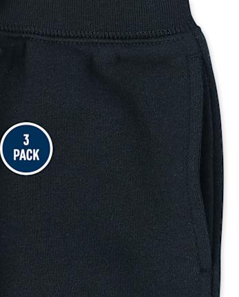 Baby And Toddler French Terry Jogger Pants 3-Pack