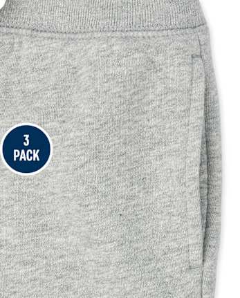 Baby And Toddler French Terry Jogger Pants 3-Pack