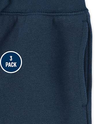 Baby And Toddler French Terry Jogger Pants 3-Pack