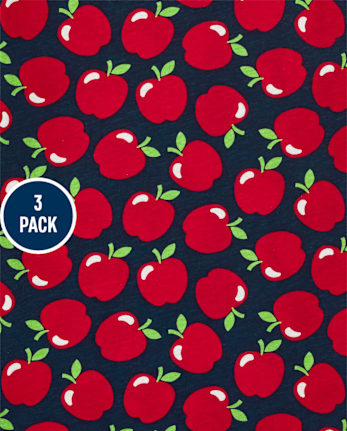 Pack de 3 tops de manzana para niña