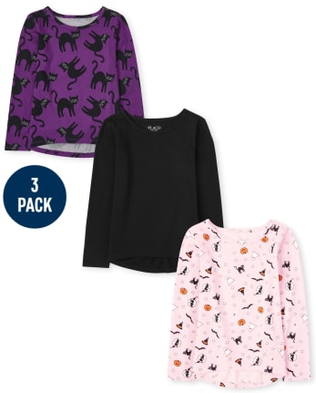 Girls Halloween Top 3-Pack