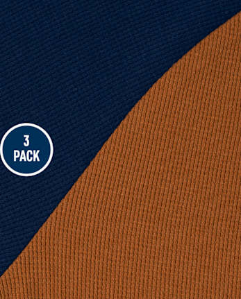 Evas' Pick - Boys Plaid Raglan Thermal Top 3-Pack