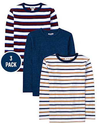 Pack de 3 tops a rayas para niños