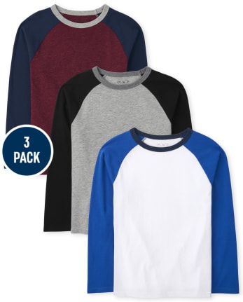 Boys Raglan Top 3-Pack