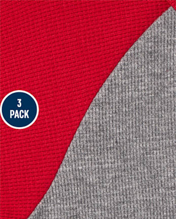 Lot de 3 hauts thermiques rayés pour garçon