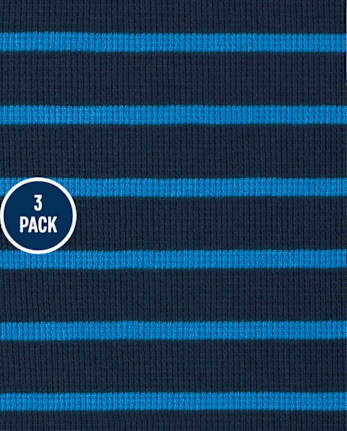 Lot de 3 hauts thermiques rayés pour garçon