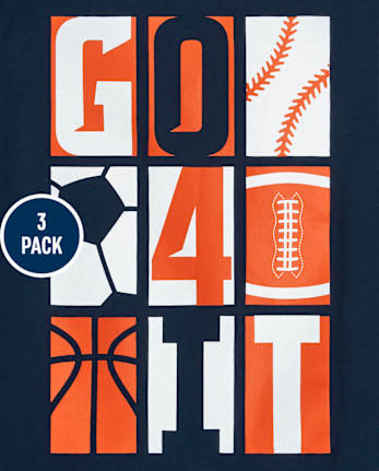Boys Sports Graphic Tee 3-Pack