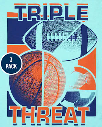 Boys Sports Graphic Tee 3-Pack