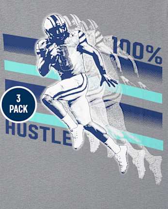 Boys Football Graphic Tee 3-Pack