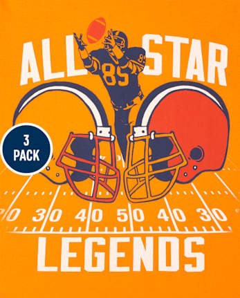 Boys Football Graphic Tee 3-Pack