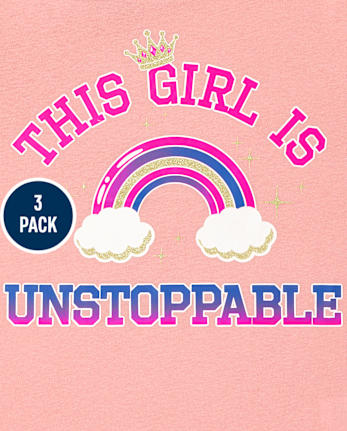 Lot de 3 t-shirts graphiques pour filles