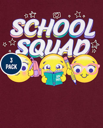 Lot de 3 t-shirts graphiques pour filles