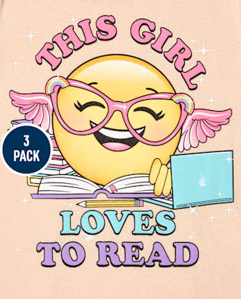 Lot de 3 t-shirts graphiques pour filles