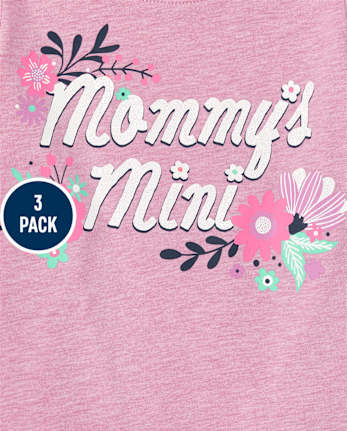 Toddler Girls Family Graphic Tee 3-Pack