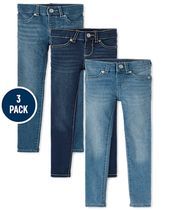 Girls Knit Denim Jeggings 3-Pack