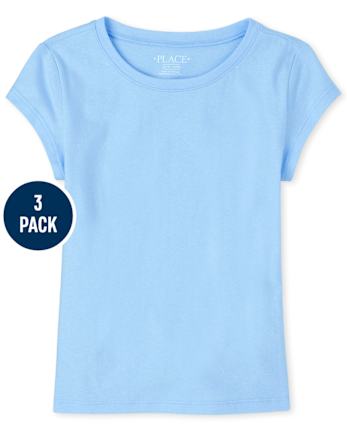 Lot de 3 t-shirts superposés basiques pour filles