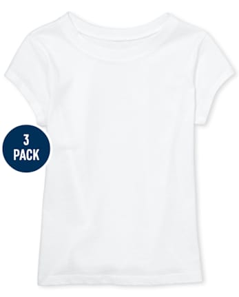 Lot de 3 t-shirts superposés basiques pour filles