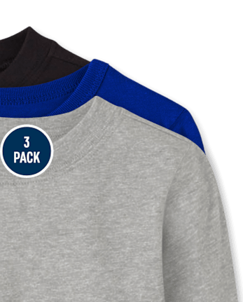 Paquete de 3 tops básicos para bebés y niños pequeños