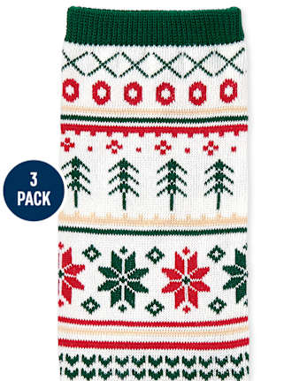 Paquete de 3 calcetines navideños para niñas