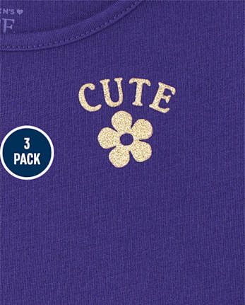 Toddler Girls Fox Top 3-Pack