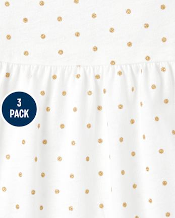 Lot de 3 hauts à volants pour petites filles