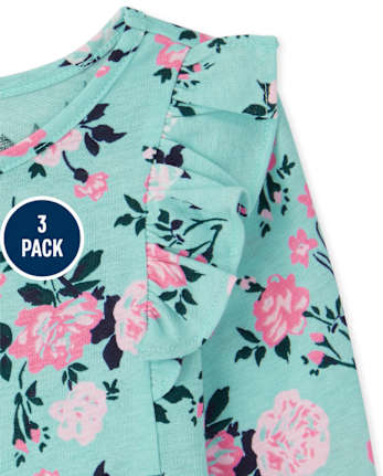 Lot de 3 hauts à volants pour petites filles