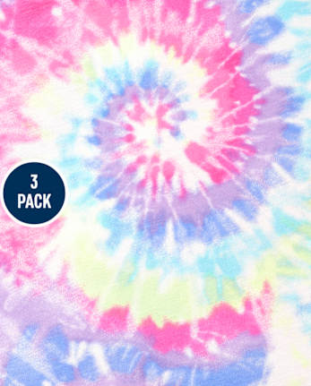Lot de 3 hauts tie-dye pour fille