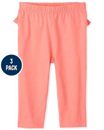 Lot de 3 leggings fleuris pour bébé fille