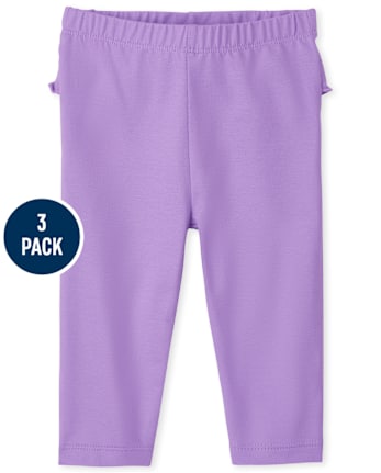 Baby Girls Floral Leggings 3-Pack