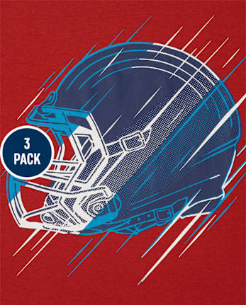 Boys Football Graphic Tee 3-Pack