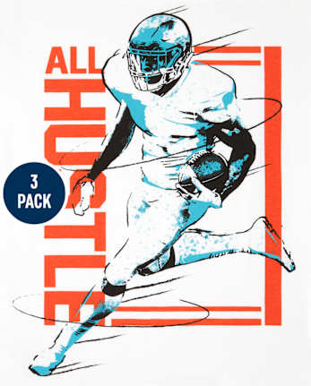 Boys Football Graphic Tee 3-Pack
