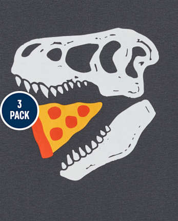 Toddler Boys Dino Graphic Tee 3-Pack