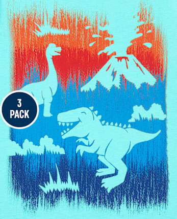 Toddler Boys Dino Graphic Tee 3-Pack