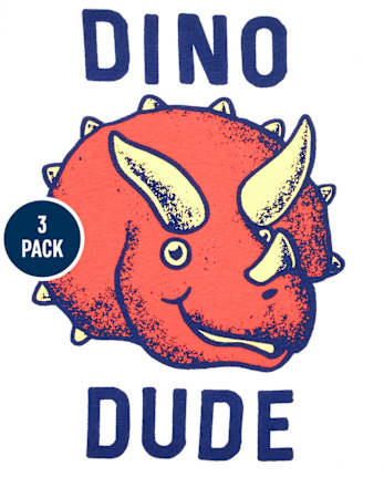Toddler Boys Dino Graphic Tee 3-Pack